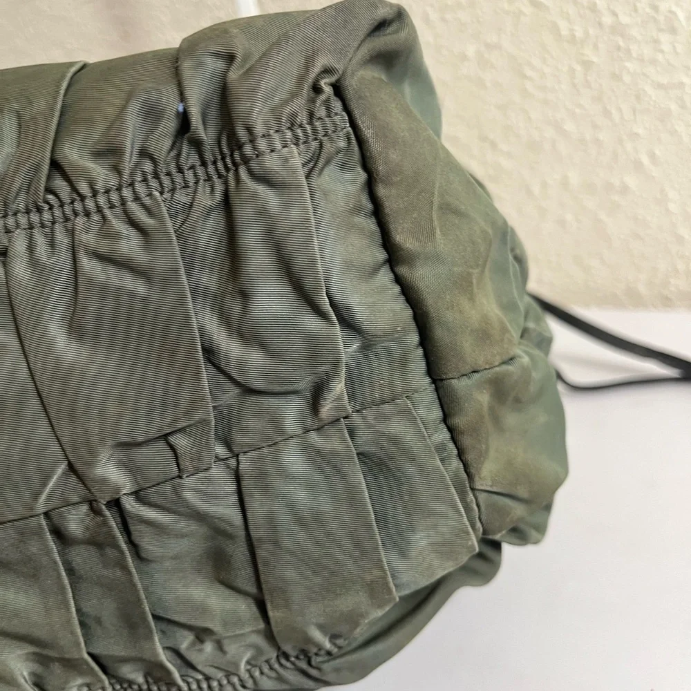 Prada Olive Green Quilted Nylon Tote with Gold Hardware - Picture 11 of 16